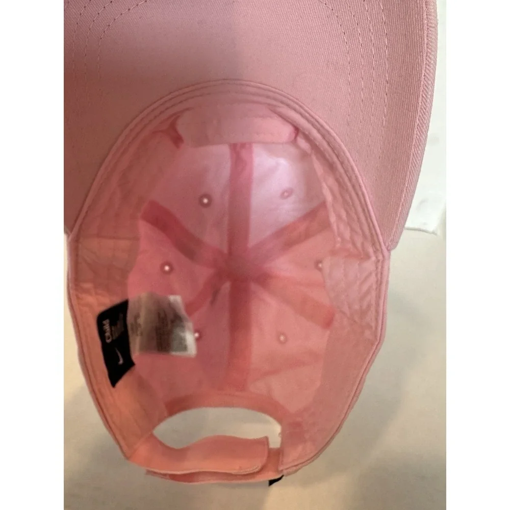 Nike Pink Toddler Child Hat Canvas Adjustable White Swoosh